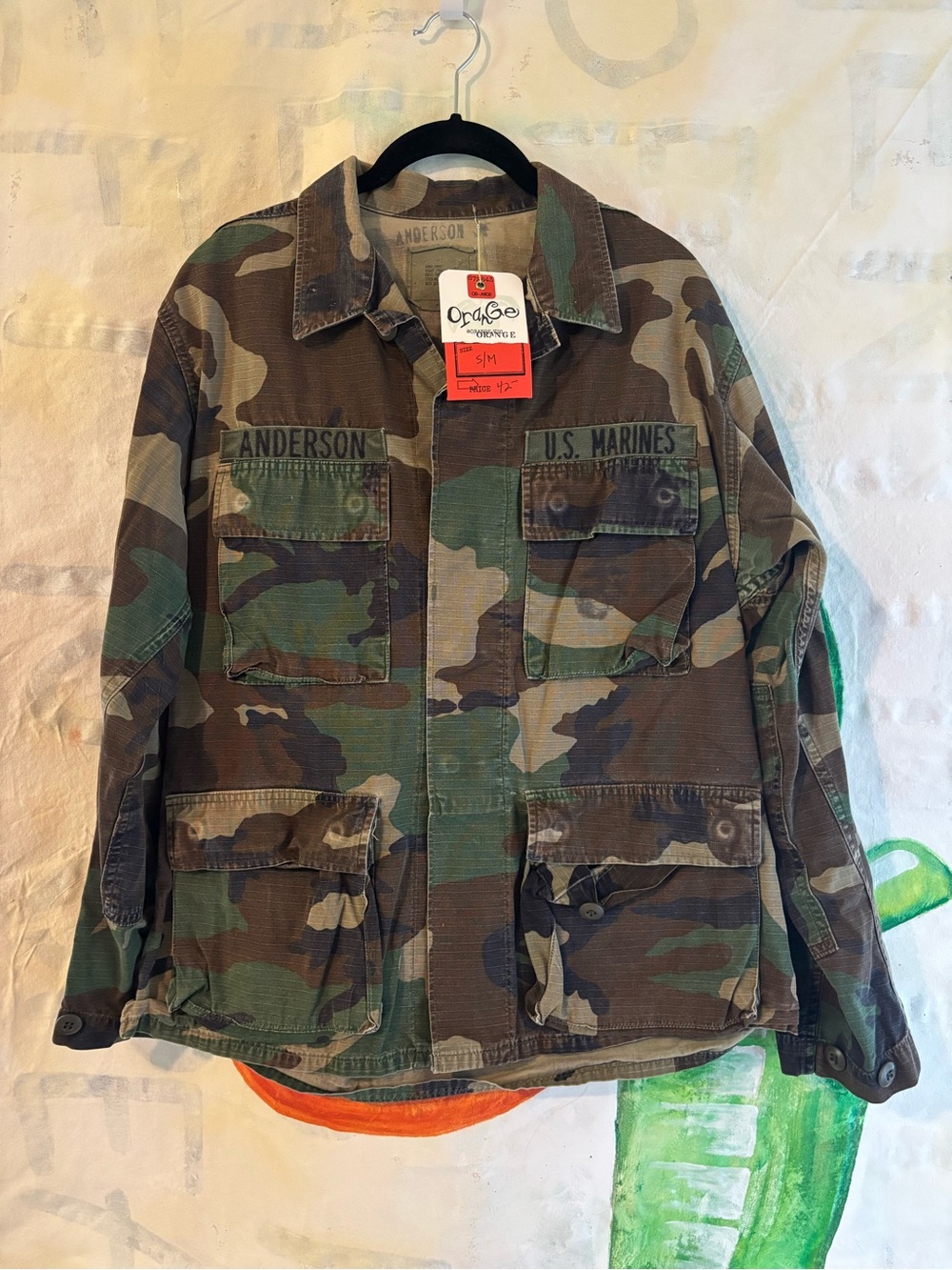 Vintage U.S. Marines Camouflage Utility Jacket - Green Camo